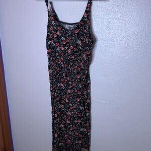 Pink and Red Spaghetti Strap Maxi Sundress